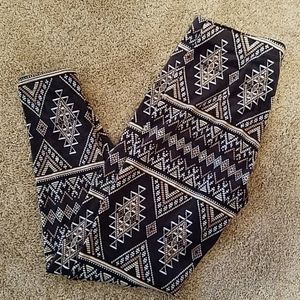 Brown Printed Leggings